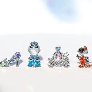 Cinderella earring set. 4 pieces. As seen in photo.